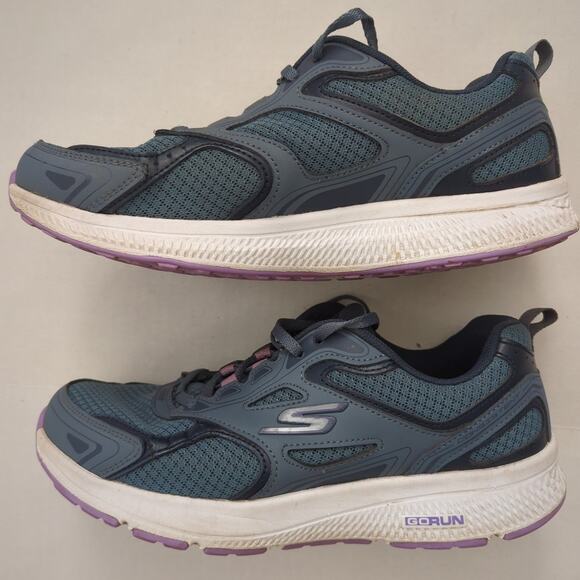 SKECHERS Go Run Consistent Running Sneakers Blue Purple Gray Women's size 8 - Picture 10 of 10